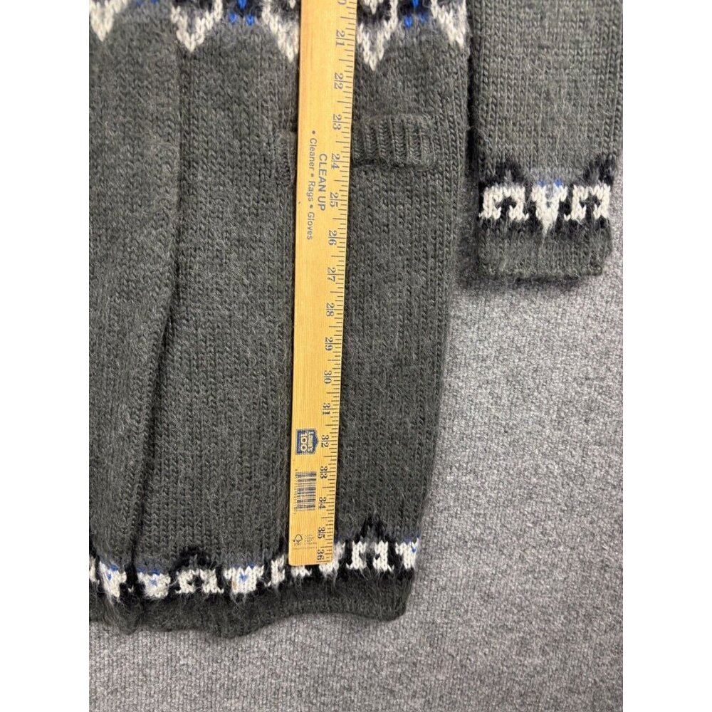Free People Gray Blue Fair Isle Open Cardigan - Picture 5 of 9